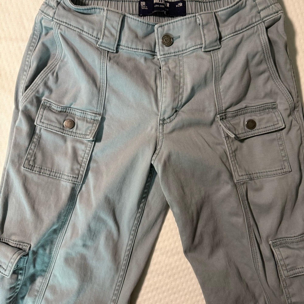 Hollister Sky Blue Low-Rise Pants